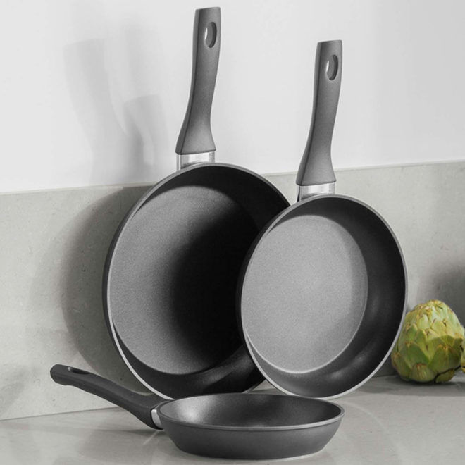 Berghoff 3-Piece Black Essentials Frying Pan