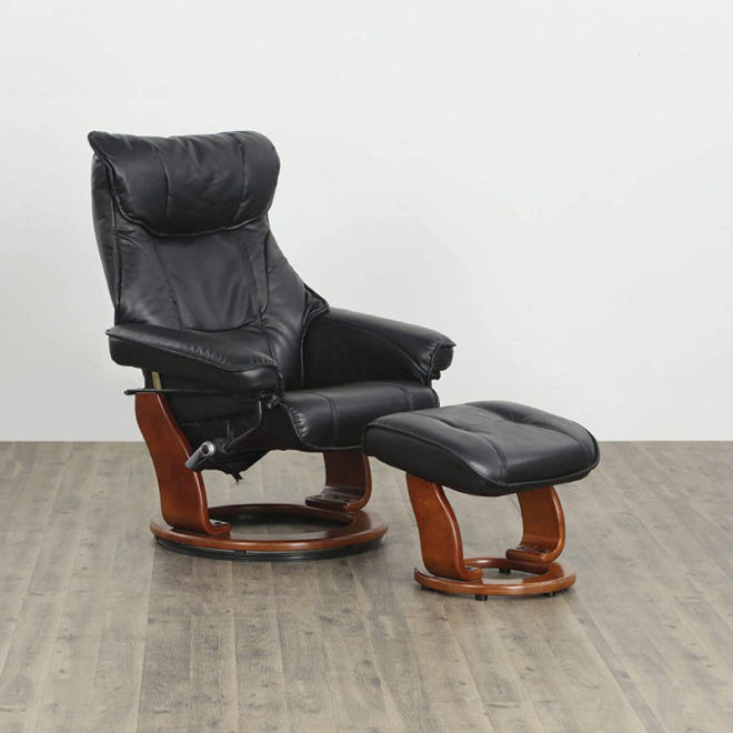 Home Centre Leatherette Lounge Chair with Footrest