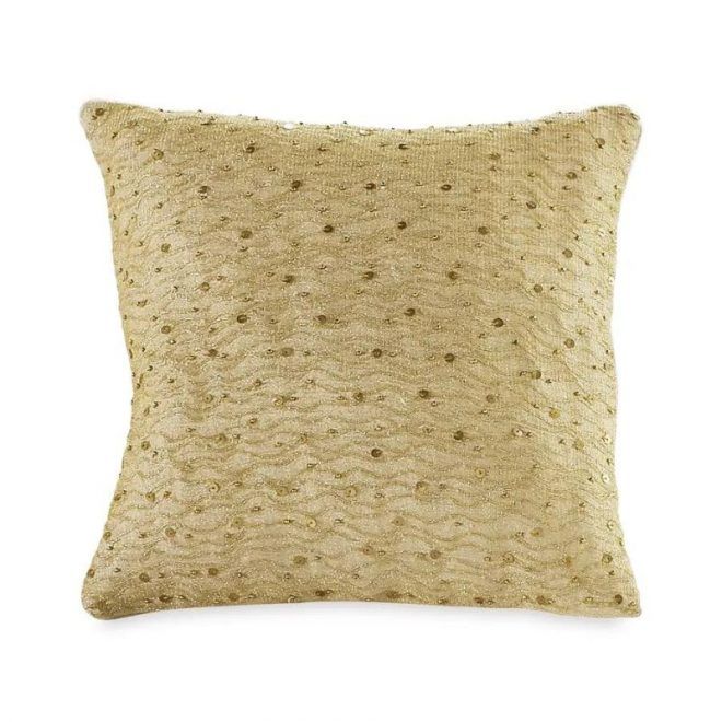 Gilded Wavy Accent Pillow