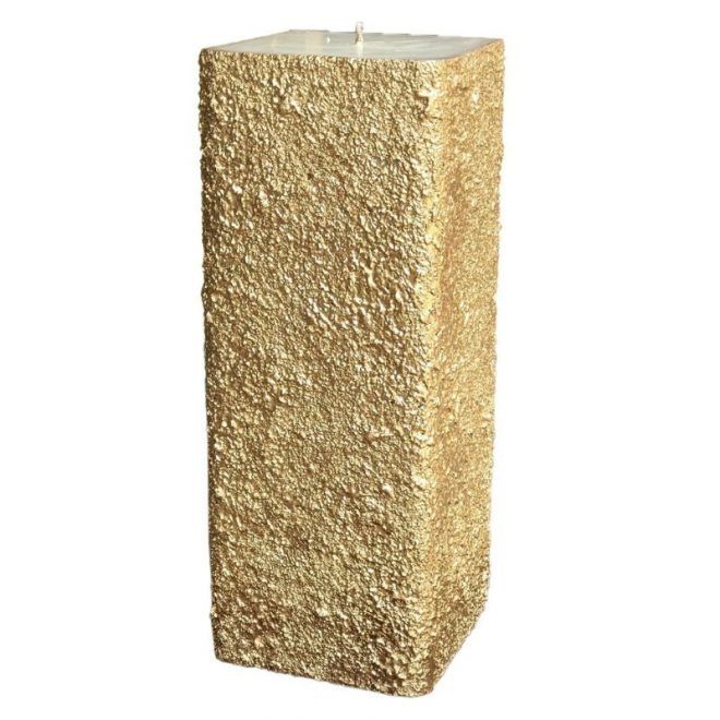 Pillared Gold Textured Candle